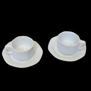 Set of espresso cups and saucers